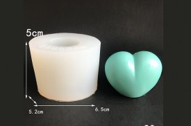 Molde silicona corazon 3D redondeado